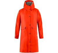 Fjallraven 14500131-214 Vardag Rain Parka W Jacket Mujer Flame Orange Tamaño M