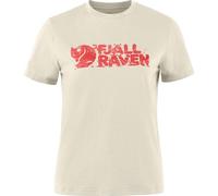 Camiseta Fjällräven Lush Logo manga corta blanco crema mujer - L