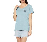 Fjallraven 1960 Logo T-Shirt W Camiseta, Mujer, Clay Blue-Melange, 2XS