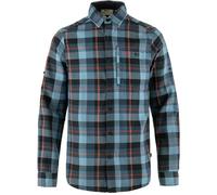 FJALLRAVEN 81380-534-543 Fjällglim Shirt M T-Shirt Hombre Indigo Blue-Dawn Blue Tamaño S