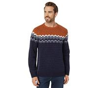 Fjallraven 81829-555-243 Övik Knit Sweater M Sweatshirt Hombre Dark Navy-Terracotta Brown Tamaño XXL