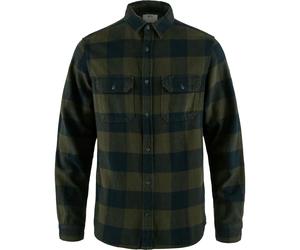 FJALLRAVEN 82978-662-555 Övik Heavy Flannel Shirt M T-Shirt Hombre Deep Forest-Dark Navy Tamaño L