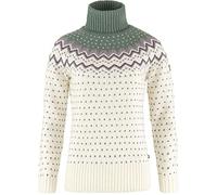 Fjallraven 84792-113-614 Övik Knit Roller Neck W/Övik Knit Roller Neck W Sweatshirt Mujer Chalk White-Patina Green Tamaño S