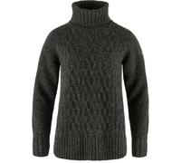 Fjallraven 84793-030 Övik Cable Knit Roller Neck W Sweatshirt Mujer Dark Grey Tamaño L