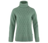 Fjallraven 84793-614 Övik Cable Knit Roller Neck W/Övik Cable Knit Roller Neck W Sweatshirt Mujer Patina Green Tamaño S