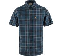 Fjallraven 87039-534-555 Övik Travel Shirt SS M Shirt Hombre Indigo Blue-Dark Navy Tamaño M