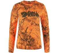 Fjallraven 87136-261 Värmland Wool LS W/Värmland Wool LS W Sweatshirt Mujer Orange Multi Camo Tamaño M