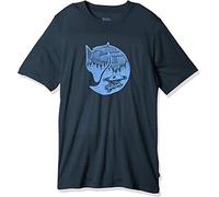 Fjallraven Abisko Wool Fox SS M Camiseta, Hombre, Dark Navy