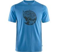 Fjallraven Abisko Wool Fox SS M Camiseta, Hombre, un Blue, XS