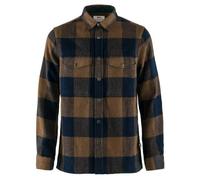 Fjallraven Canada Shirt M Long Sleeved T-Shirt, Hombre, Chestnut-Dark Navy, XXL