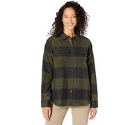 Fjallraven Canada Shirt W Long Sleeved T-Shirt, Mujer, Deep Forest-Dark Grey, XL