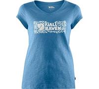 Fjallraven Logo Stamp T-Shirt W Camiseta, Mujer, River Blue, 2XS
