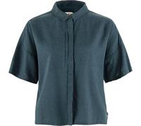 FJALLRAVEN Övik Hemp Camp Shirt SS W T, Mountain Blue, M para Mujer