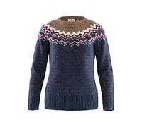 Jersey Fjällräven Övik Knit manga larga azul rojo blanco mujer - S