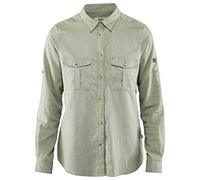 Fjallraven Övik Travel Shirt LS W Camisa de Manga Larga, Mujer, Sage Green, M