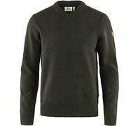 Fjallraven Övik V-Neck Sweater M Sweatshirt, Hombre, Dark Olive, XS
