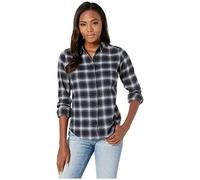 Fjallraven Ovik Flannel W Long Sleeved T-Shirt, Mujer, Dark Navy, XL