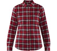 Fjallraven Ovik Flannel W Long Sleeved T-Shirt, Mujer, Deep Red, XL