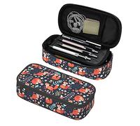 FJAUOQ Bonito Estuche de Gran Capacidad para lápices para niños y Adultos, Estuche Duradero para lápices, Bolsa de Maquillaje con Compartimentos para la Oficina Escolar (salmón Zorro)