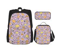 FJAUOQ Bonito juego de mochila con patrón Capybaras, 3 piezas, kit de mochila de bolsa de almuerzo, estuche para lápices, gran capacidad, Bp176, Talla única, Mochilas