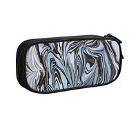 FJAUOQ Caja de lápices Abstract Marble Painting Print Pencil Case Compartments Pen Pouch Box Multifunctional Makeup Bag Holder Large Storage Stationery Organizer with Zipper for Office Travel