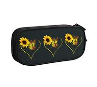FJAUOQ Caja de lápices You Are My Sunshine My Only Sunshine Pencil Case Compartments Pen Pouch Box Multifunctional Makeup Bag Holder Large Storage Stationery Organizer with Zipper for Office Travel