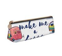 FJAUOQ Caja de lápices You Make Me Happy Happy Card Camper Pencil Case with Zipper Durable Portable Pen Pouch Office Storage Bag Travel Toiletry Holder for Women Men