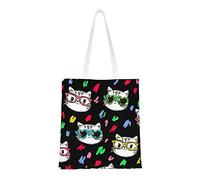 FJAUOQ Clover - Bolsas de lona para mujer, bolsas de comestibles reutilizables, bolsas de viaje para el trabajo, viajes, compras, Cat1, Talla única, Bolsa de lona y playa