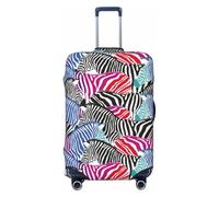 FJAUOQ Colorida funda protectora de equipaje con diseño de cebra, lavable, se adapta a equipaje de 18 a 32 pulgadas (no incluye maleta), Como se muestra en la imagen, L