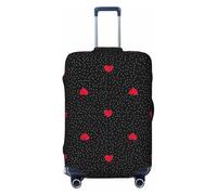 FJAUOQ Elegante funda protectora para equipaje de San Valentín, diseño de corazones rojos, lavable, se adapta a equipaje de 18 a 32 pulgadas (no incluye maleta), Como se muestra en la imagen, S
