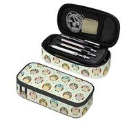 FJAUOQ Estuche para lápices de Gran Capacidad con Compartimento con Cremallera Kawaii Owls Estuche para lápices Estuche Organizador para Adultos