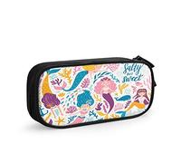 FJAUOQ Estuche para lápices de gran capacidad con temática de música retro, regalo clásico de notas de violín, diseño moderno, simple bolsa de papelería, soporte para escuela, oficina, estudiantes,