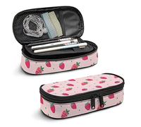 FJAUOQ Estuche para lápices estético de Fresa, Estuche de Gran Capacidad para lápices, Lindo Estuche para lápices para niños y niñas, Estuche Grande para bolígrafos de papelería, portalápices para ni
