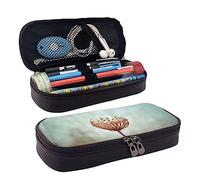 FJAUOQ Estuche para lápices, estuche de cuero de gran capacidad, bonito estuche de maquillaje de mármol dorado para mujeres y hombres, Planta muerta, Talla única, Estuche para lápices