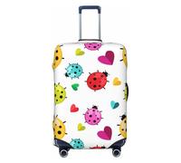 FJAUOQ Funda protectora de maleta de viaje con estampado de corazón colorido de mariquitas, lavable, se adapta a equipaje de 18 a 32 pulgadas (no incluye maleta), Como se muestra en la imagen, S