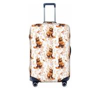 FJAUOQ Funda protectora para equipaje con estampado de capibara naranja, lavable, se adapta a equipaje de 18 a 32 pulgadas (no incluye maleta), Como se muestra en la imagen, XL