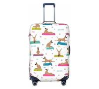 FJAUOQ Great Dane - Funda protectora para equipaje con diseño de perros de yoga, lavable, se adapta a equipaje de 18 a 32 pulgadas (no incluye maleta), Como se muestra en la imagen, S