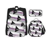 FJAUOQ Juego de mochila Demisexual Pride LGBTQ, 3 piezas, kit de mochila de bolsa de almuerzo, estuche para lápices, gran capacidad, Bp550, Talla única, Mochilas