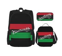 FJAUOQ Juneteenth Freedom Day - Juego de mochila afroamericana, 3 piezas, kit de mochila de bolsa de almuerzo, estuche para lápices, gran capacidad, Bp468, Talla única, Mochilas