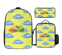 FJAUOQ LGBTQ Pride Mouth Rainbow Gay - Juego de mochila de 3 piezas, bolsa de almuerzo, estuche para lápices, gran capacidad, Lgbtq Orgullo Boca Arco Iris Gay-4, Talla única, Mochilas