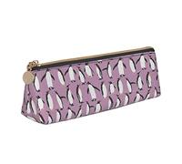 FJAUOQ Lindo y divertido diseño de pingüino, pequeño estuche para lápices, estuche portátil para bolígrafos, bolsa de cuero, estilo 8, estilo 5, Talla única, Estuche para lápices