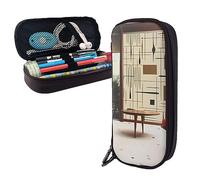 FJAUOQ Loon Nature Birds - Estuche para lápices con estampado de pájaros de gran capacidad, organizador de papelería simple para oficina, viaje, caja de soporte, Moderno de mediados de siglo, Talla