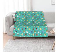 FJAUOQ Manta de franela de Animal Crossing ligera, mullida y acogedora, manta de forro polar suave y cálida, adecuada para sofá decorativo, adecuada para todas las estaciones, 50 x 40 pulgadas