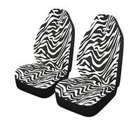 FJAUOQ Nice Zebra Texture - Juego completo de 2 fundas de asiento de coche, fáciles de instalar, ajuste universal, fundas de asiento duraderas para coches, camiones y SUV
