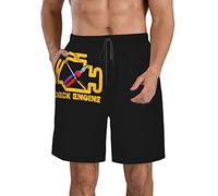 FJAUOQ Pantalones cortos de playa para hombre, de secado rápido, pantalones cortos atléticos de verano, delgados, transpirables, ajustables, tallas M/L/XL/XXL/XXL, Check Engine Light Mechanic Auto