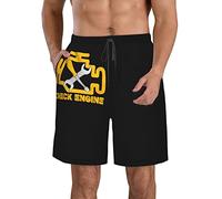 FJAUOQ Pantalones cortos de playa para hombre, de secado rápido, pantalones cortos atléticos de verano, delgados, transpirables, ajustables, tallas M/L/XL/XXL/XXL, Check Engine Light Mechanic Auto