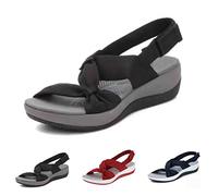 FJAUOQ Sandalias OrtopéDicas para Mujer Soporte De Arco OrtopéDico Que Reduce El Dolor Sandalias CóModas Sandalias OrtopéDicas CóModas para Mujer,Negro,39EU