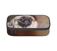 FJAUOQ Shih Tzu - Estuche para lápices con diseño de perro, triángulo de gran capacidad, bolsa para bolígrafos, bolsa de cosméticos pequeña para mujeres y hombres, Black, Talla única, Estuche para