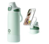 Fjbottle Botella de Agua Acero Inoxidable - Apertura en 1 clic/asa imantada porta-móvil Termo - Botella Termica 1L/700/600ml Sin BPA/Sin Fugas