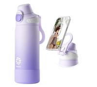 Fjbottle Botella de Agua Acero Inoxidable - Apertura en 1 clic/asa imantada porta-móvil Termo - Botella Termica 1L/700/600ml Sin BPA/Sin Fugas